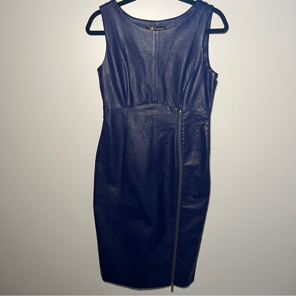 NWT Kardashian Kollection size UK 10
Purple pleather dress